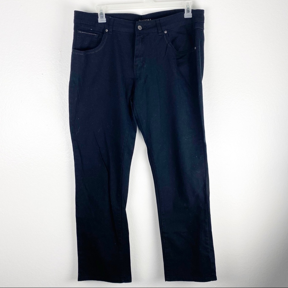 MASSINI Black High-Rise Back Zipper Pockets Jeans 16 Casual Neutral Minimalist